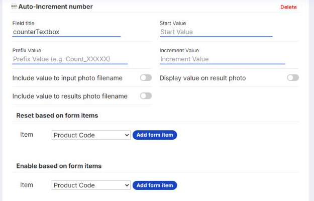 Auto-Increment number