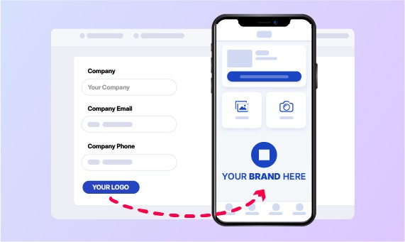Tres smartphones mostrando la app “CountThings from Photos”, cada uno con la marca de una empresa diferente.